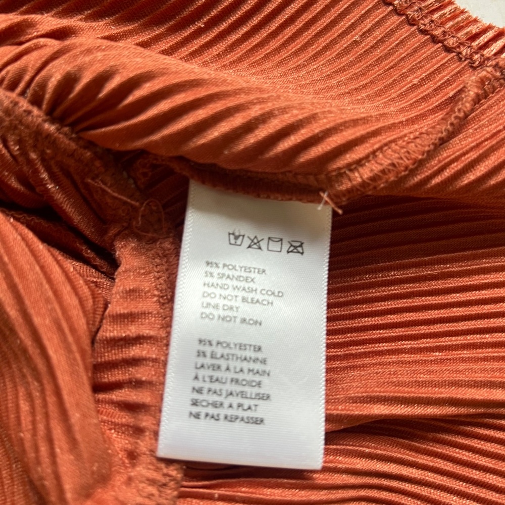 Urban Outfitters Burnt Orange Ribbed Stretch Velvet Crop Top – Size S-P-Festival - Picture 7 of 8